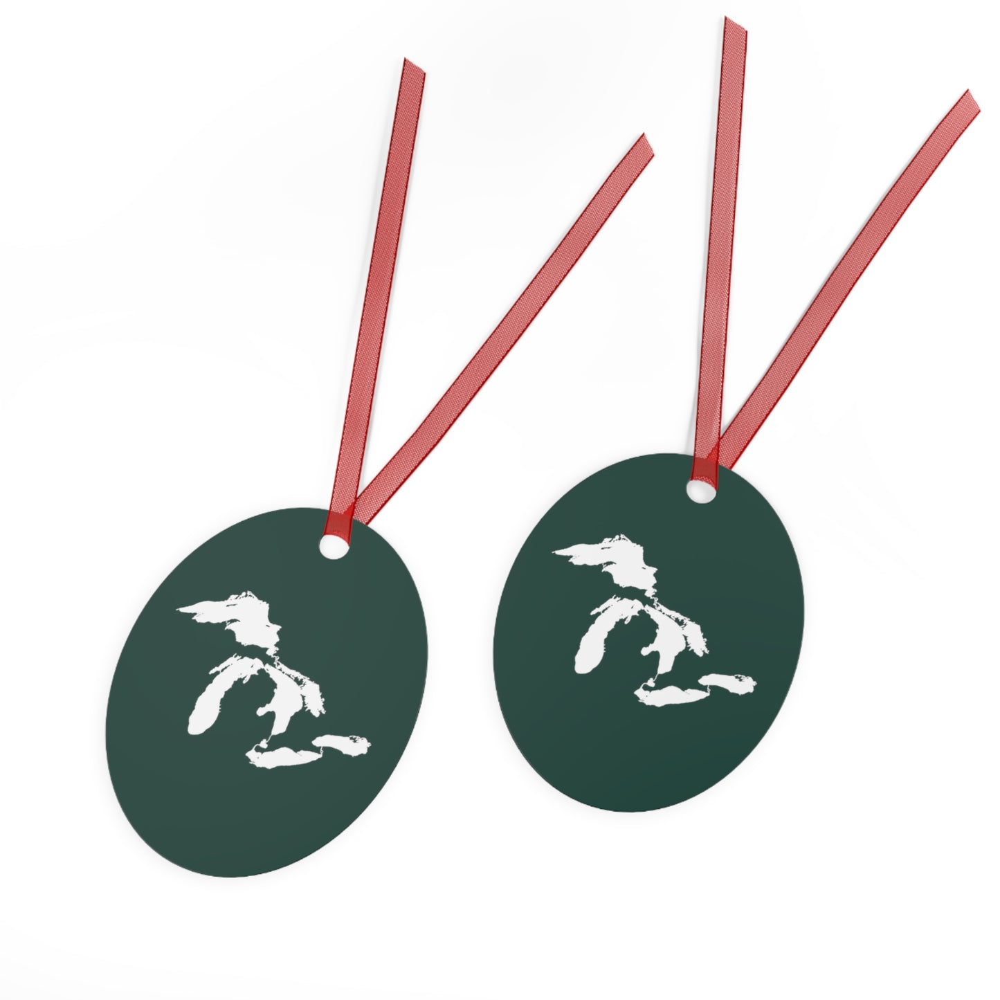 Great Lakes Christmas Ornament | Metal - Laconic Green