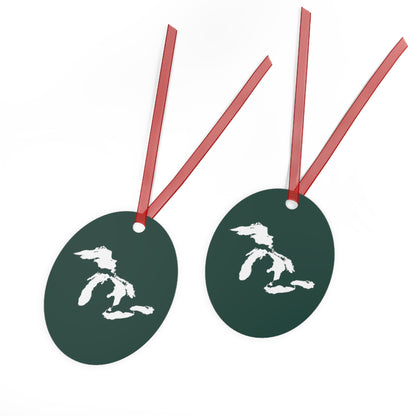 Great Lakes Christmas Ornament | Metal - Laconic Green