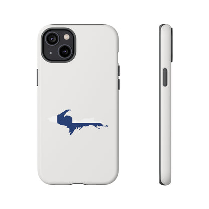 Michigan Upper Peninsula Tough Phone Case (Birch Bark White w/ UP Finland Flag Outline) | Apple iPhone