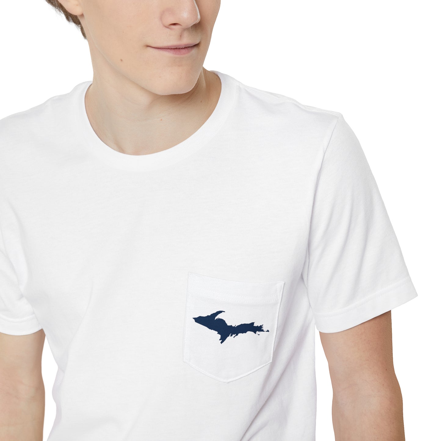 Michigan Upper Peninsula Pocket T-Shirt (w/ UP Outline) | Unisex Standard