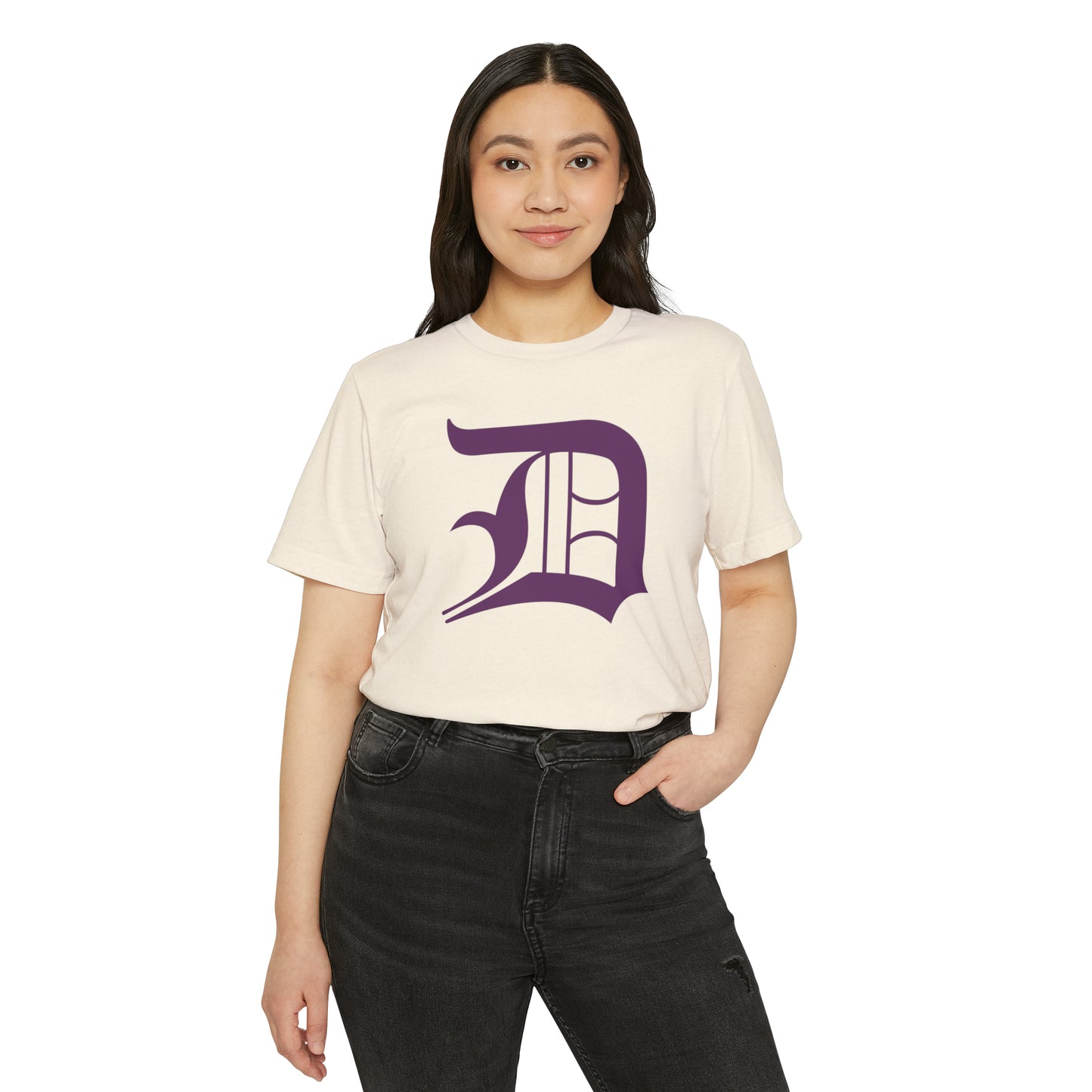 Detroit 'Old English D' T-Shirt (Plum) | Unisex Recycled Organic