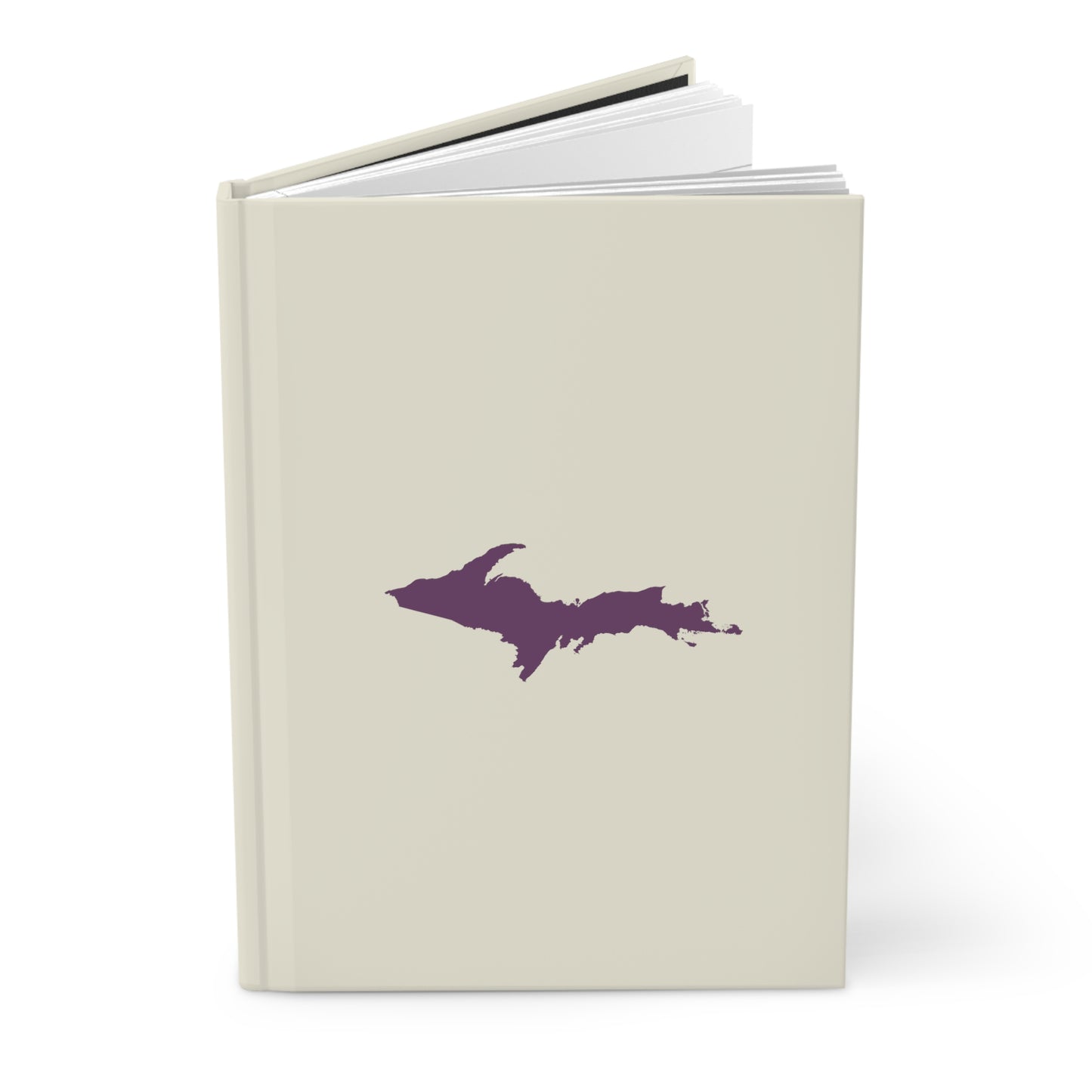 Michigan Upper Peninsula Hardcover Journal (Ivory w/ Plum Outline) | Ruled - 150pgs