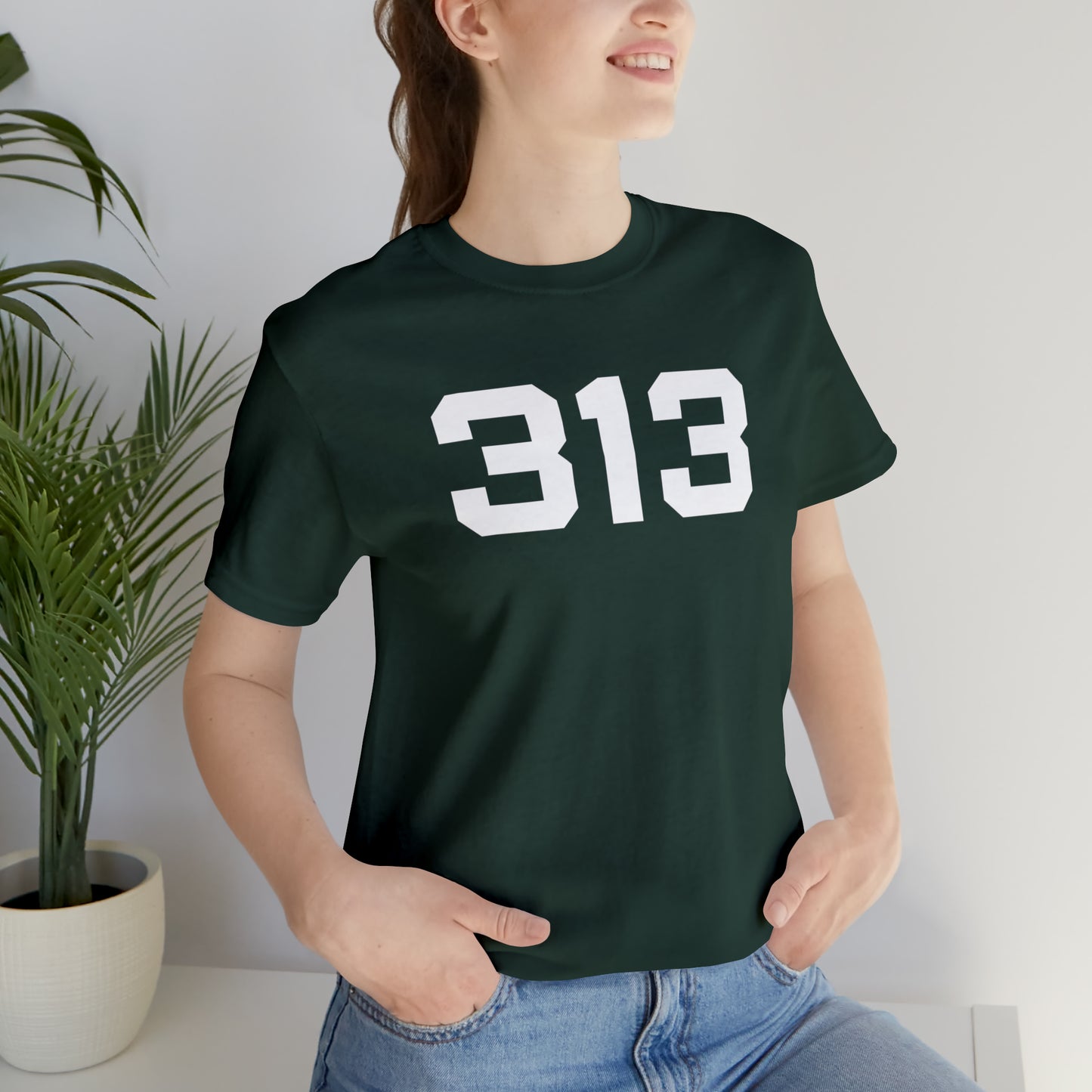 Detroit '313' T-Shirt (Athletic Font) | Unisex Standard Fit