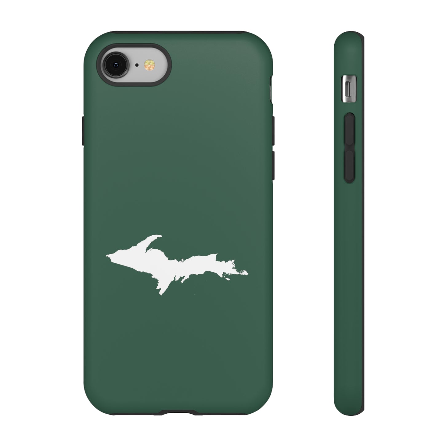 Michigan Upper Peninsula Tough Phone Case (Ginger Ale Green w/ UP Outline) | Apple iPhone