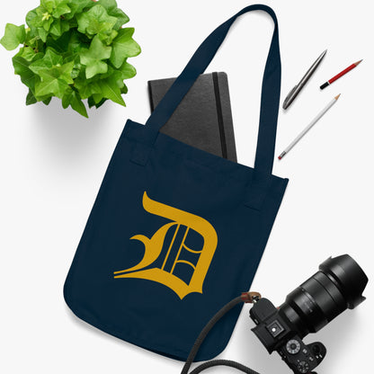 Detroit 'Old English D' Heavy Tote (Gold)