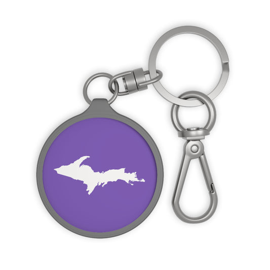 Michigan Upper Peninsula Keyring (w/ UP Outline) | Lavender