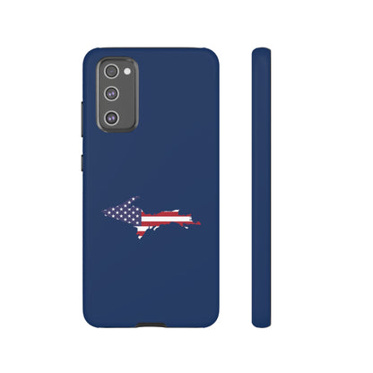 Michigan Upper Peninsula Tough Phone Case (Old Glory Blue w/ UP USA Flag Outline) | Samsung & Pixel Android