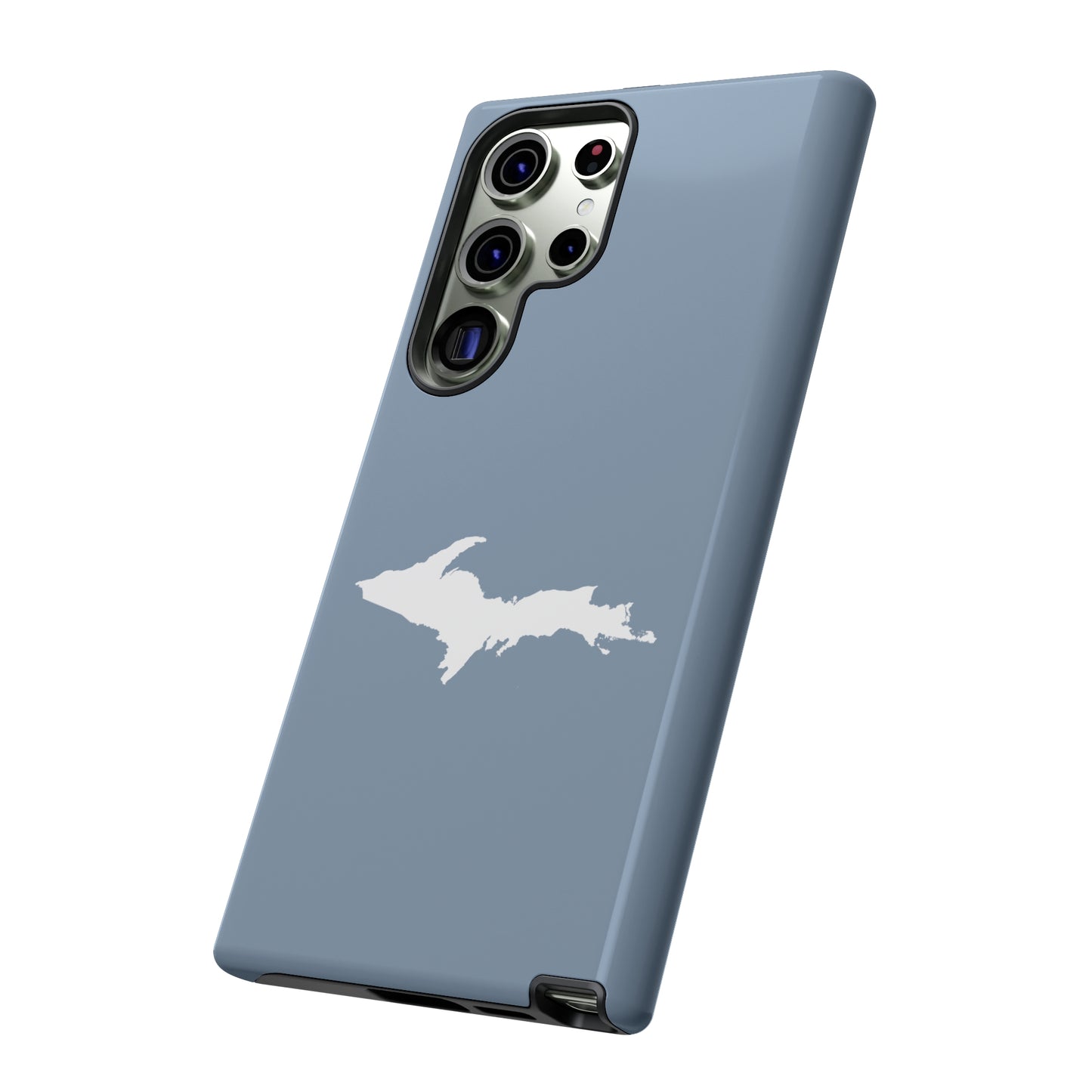 Michigan Upper Peninsula Tough Phone Case (B-24 Liberator Grey w/ UP Outline) | Samsung & Pixel Android