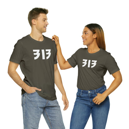 Detroit '313' T-Shirt (80s Glam Rock Font) | Unisex Standard Fit