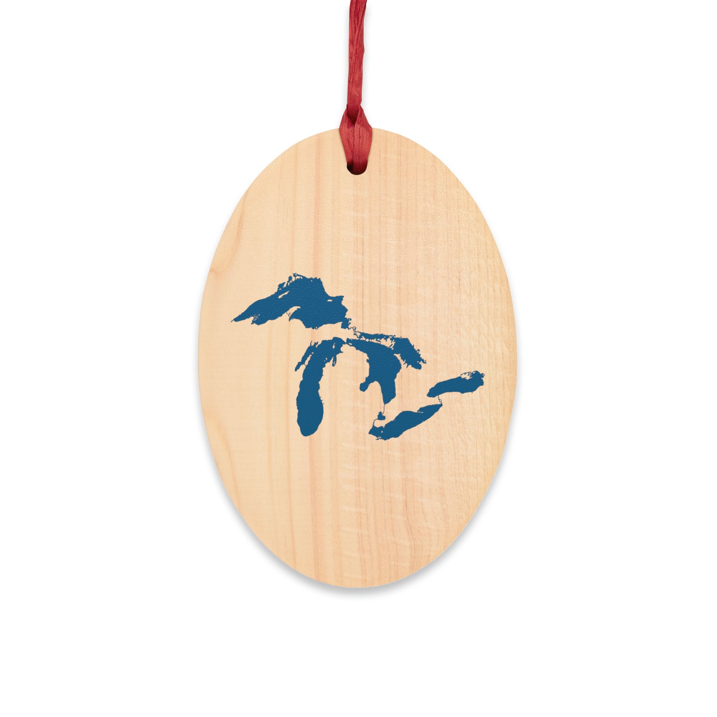 Great Lakes Christmas Ornament | Wooden - Blueberry