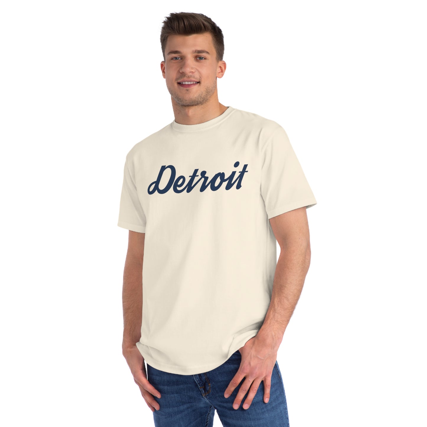 'Detroit' T-Shirt (Retro Script Font) | Unisex Organic