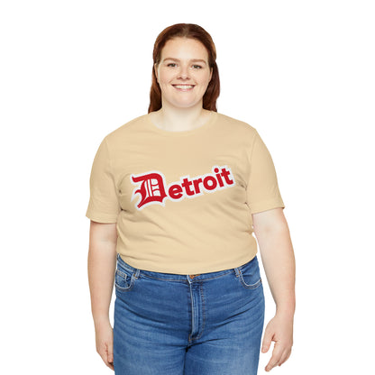 'Detroit' T-Shirt (Aliform Red w/ Old English 'D') | Unisex Standard