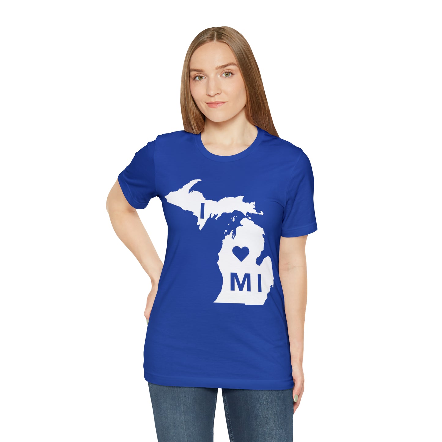 'I ❤️ MI' T-Shirt (w/ Full MI Outline) | Unisex Standard Fit