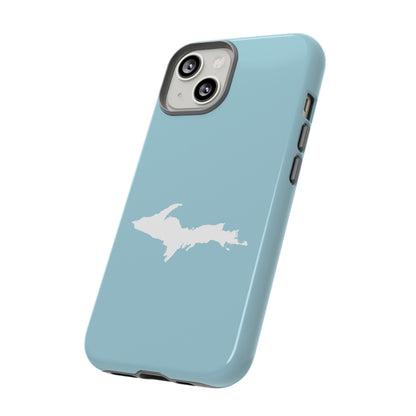 Michigan Upper Peninsula Tough Phone Case ('58 Caddie Blue w/ UP Outline) | Apple iPhone