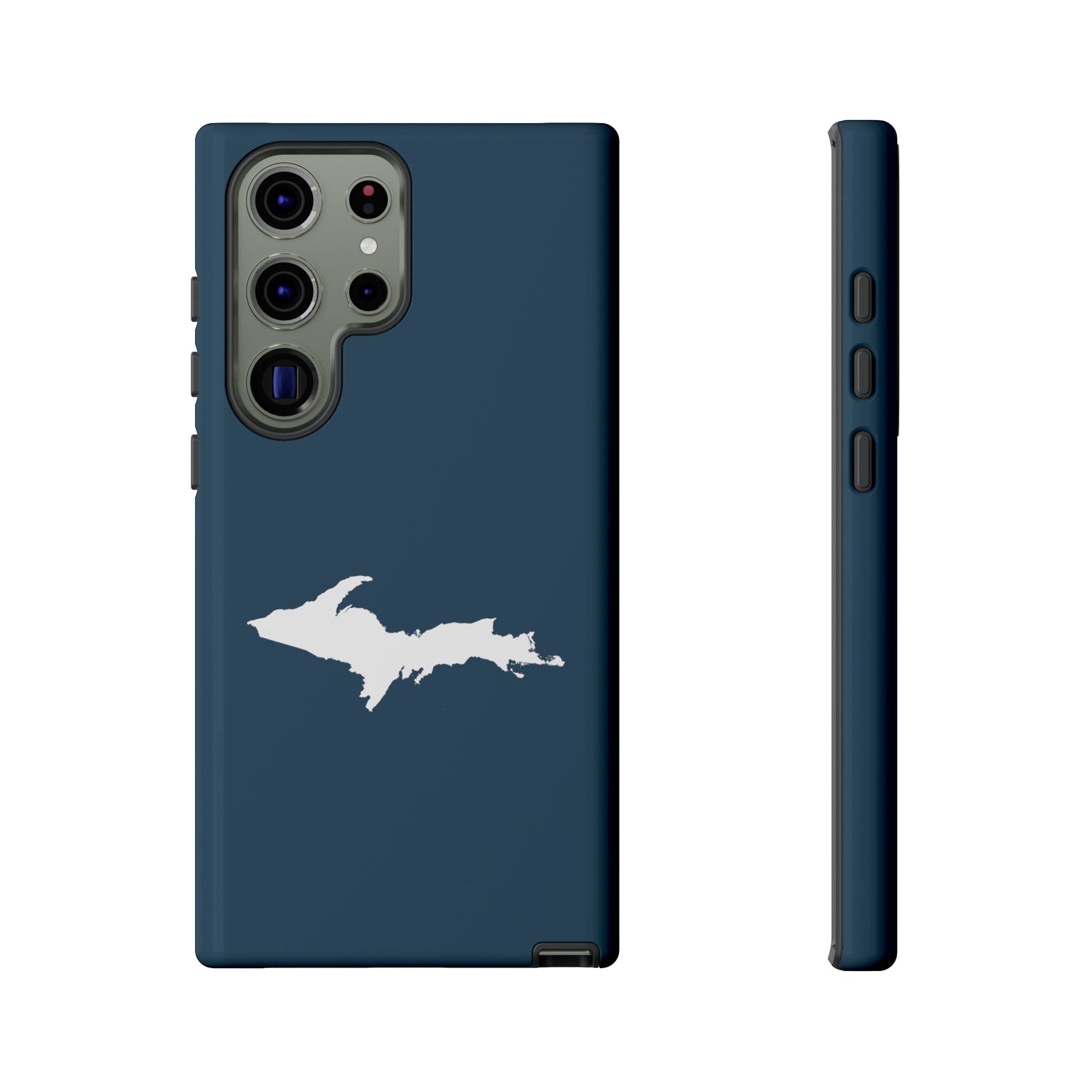 Michigan Upper Peninsula Tough Phone Case ('37 Caddie Cavalier Blue w/ UP Outline) | Samsung & Pixel Android