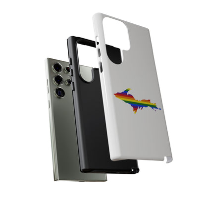 Michigan Upper Peninsula Tough Phone Case (w/ UP Pride Flag Outline) | Samsung & Pixel Android