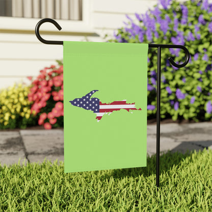 Michigan Upper Peninsula Home & Garden Flag (w/ UP USA Flag) | Flash Green