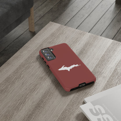 Michigan Upper Peninsula Tough Phone Case (Ore Dock Red w/ UP Outline) | Samsung & Pixel Android