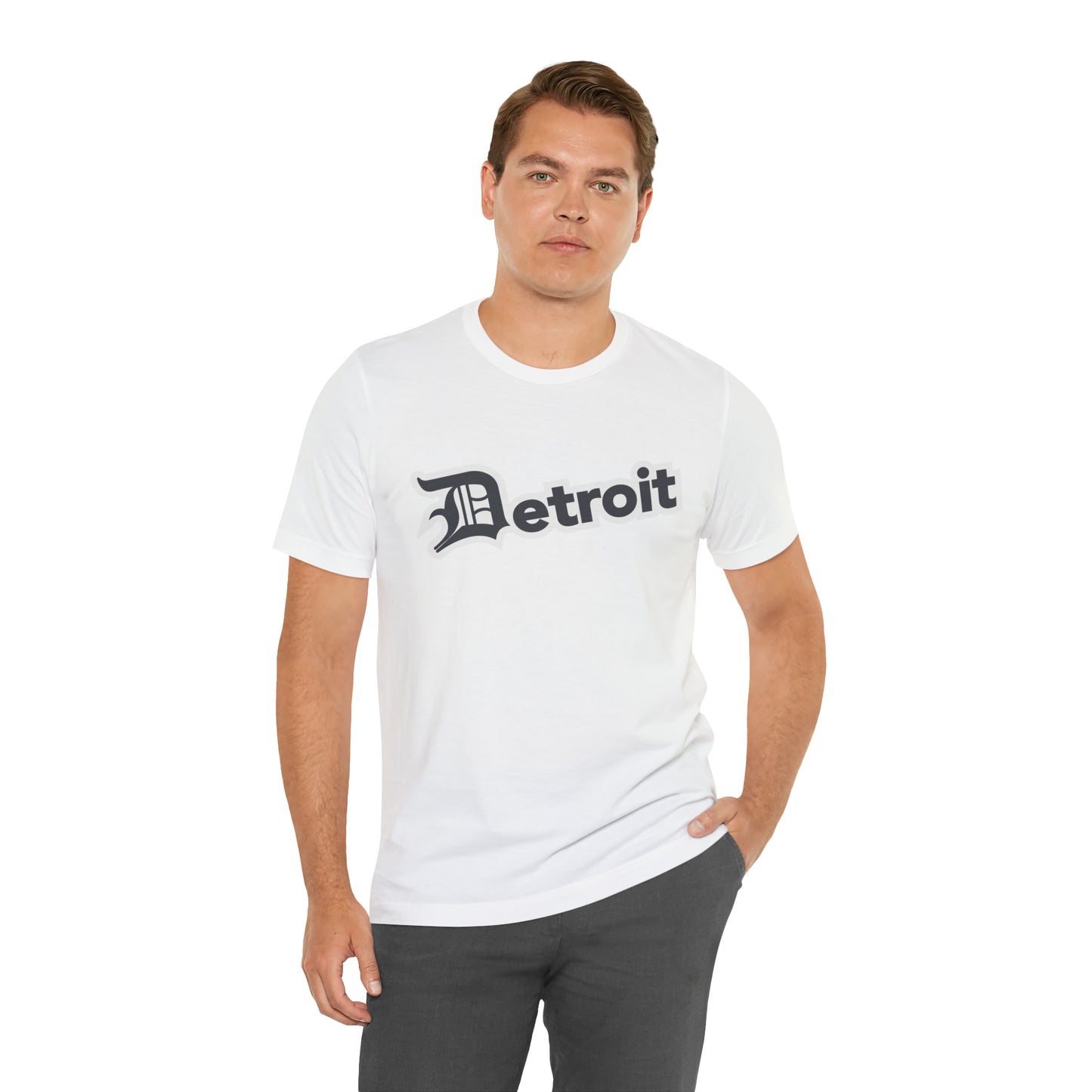 'Detroit' T-Shirt (Iron Ore Grey w/ Old English 'D') | Unisex Standard