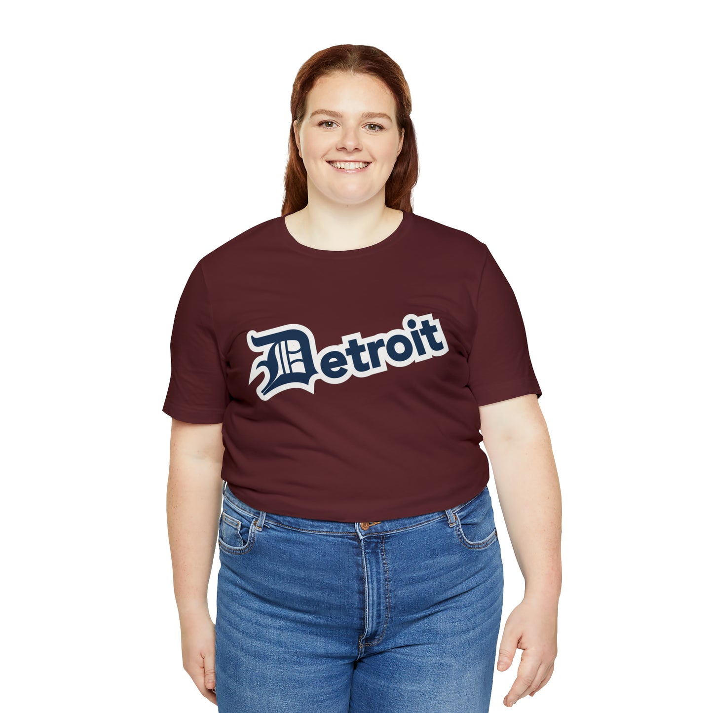 'Detroit' T-Shirt (Navy w/ Old English 'D') | Unisex Standard