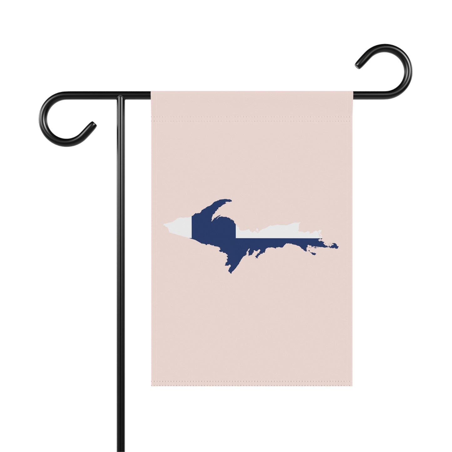 Michigan Upper Peninsula Home & Garden Flag (w/ UP Finland Flag) | Champagne Pink