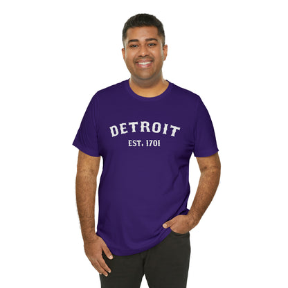 'Detroit EST. 1701' T-Shirt (Ballpark Font) | Unisex Standard