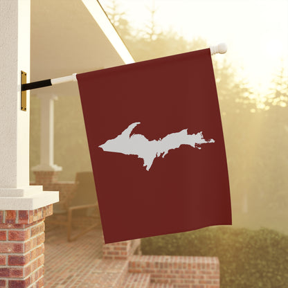 Michigan Upper Peninsula Home & Garden Flag (w/ UP Outline) | Cherryland Red