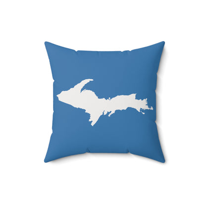 Michigan Upper Peninsula Accent Pillow (w/ UP Outline) | Lake Superior Blue