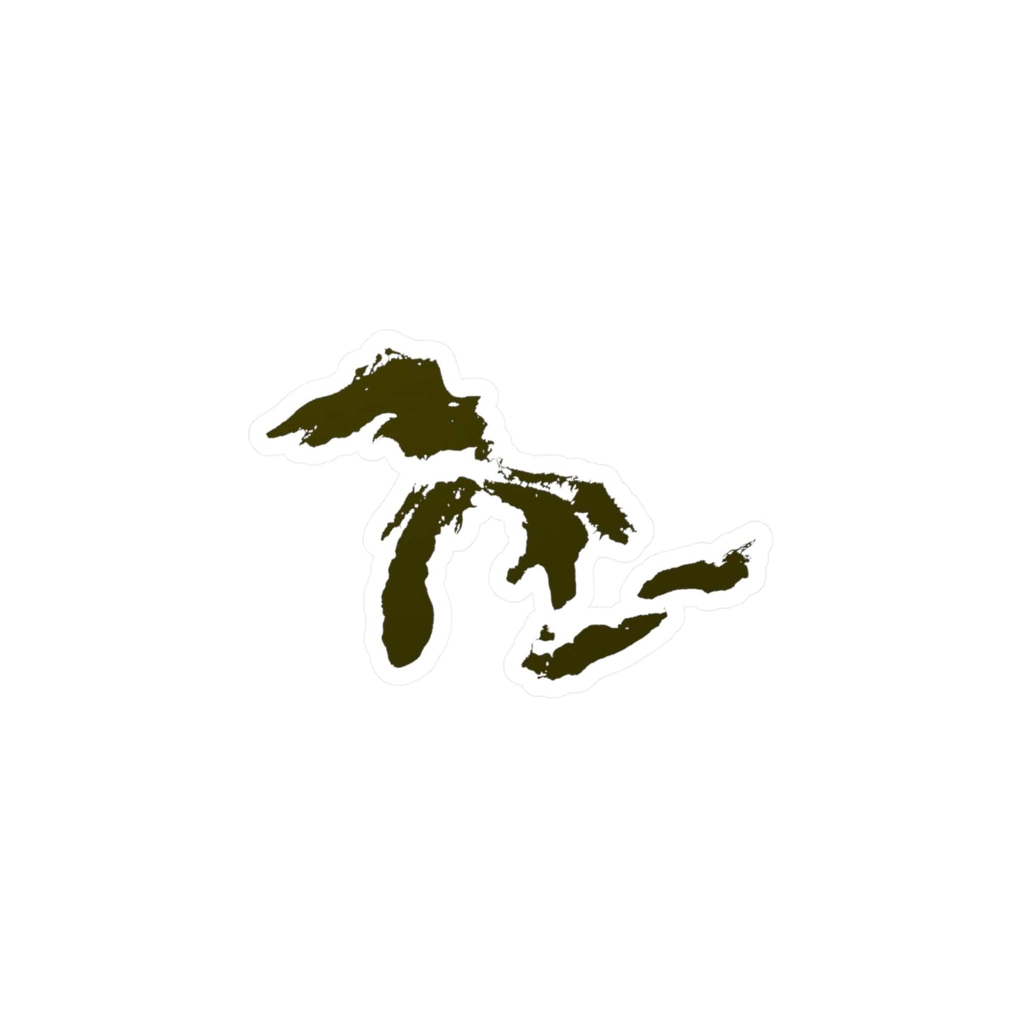 Great Lakes Kiss-Cut Windshield Decal | Military Green