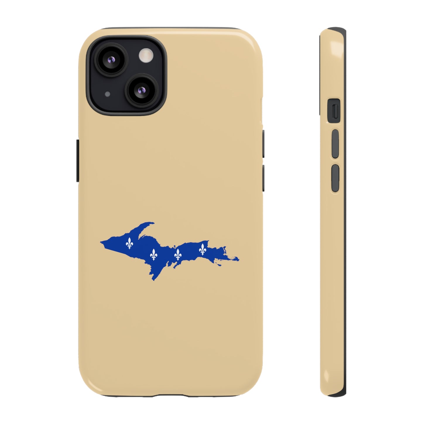 Michigan Upper Peninsula Tough Phone Case (Maple Color w/ UP Quebec Flag Outline) | Apple iPhone