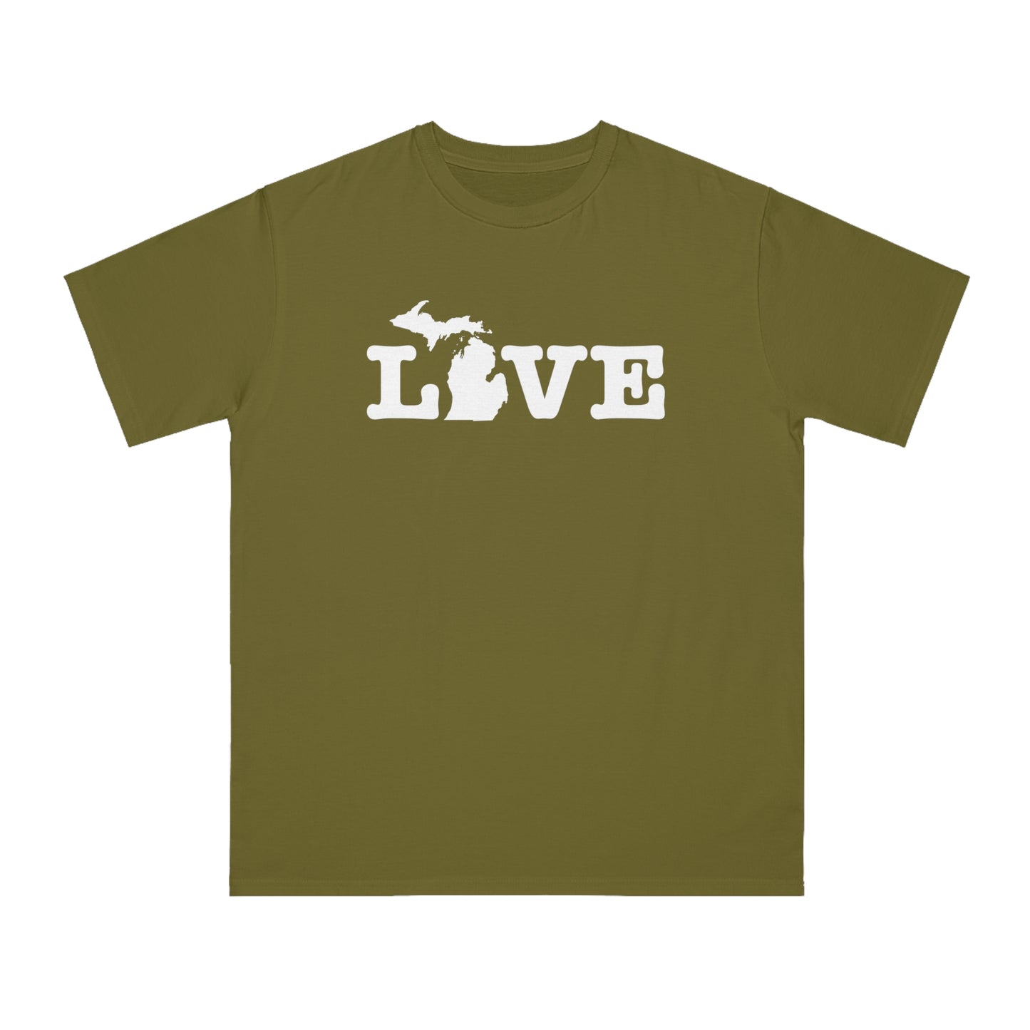 Michigan 'Love' T-Shirt (Typewriter Font) | Organic Unisex