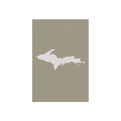 Michigan Upper Peninsula Home & Garden Flag (w/ UP Outline) | Petoskey Stone Beige