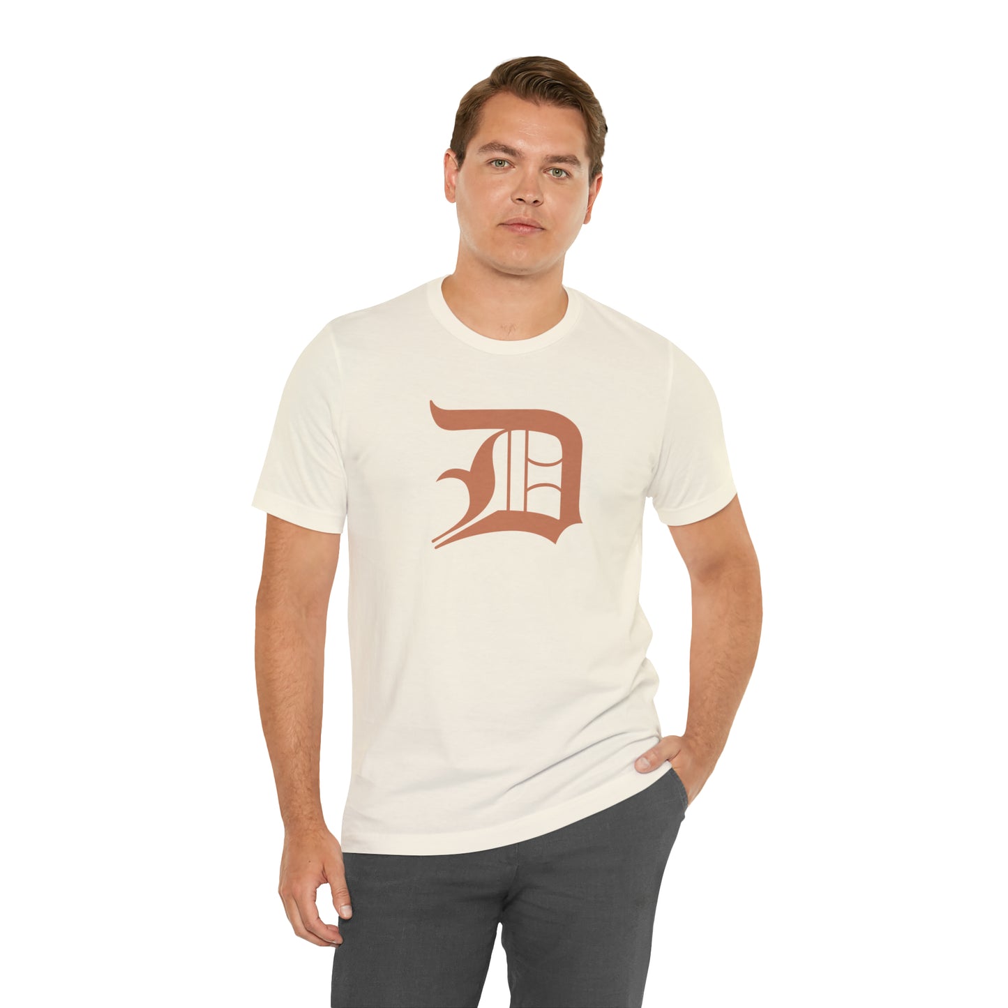 Detroit 'Old English D' T-Shirt (Copper Color) | Unisex Standard