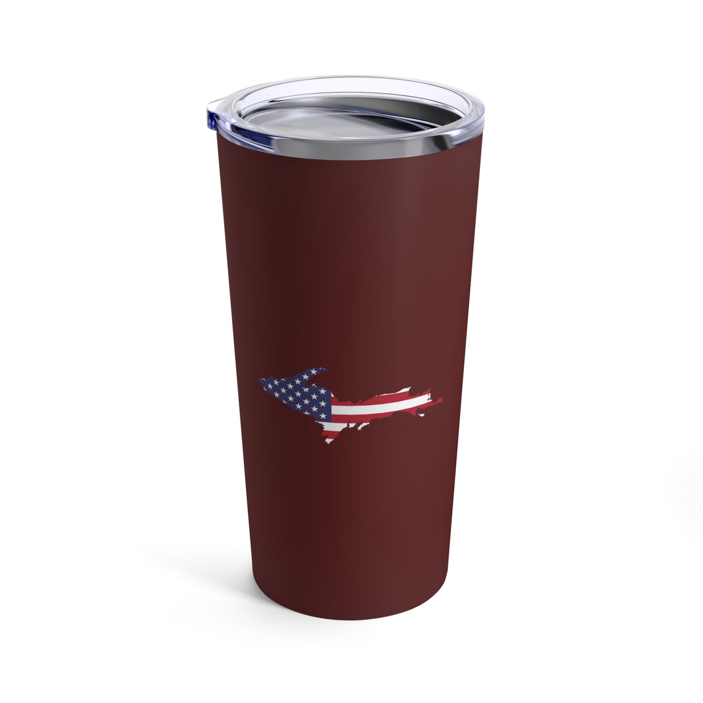 Michigan Upper Peninsula Tumbler (w/ UP USA Flag) | Cherrywood Red - 20oz