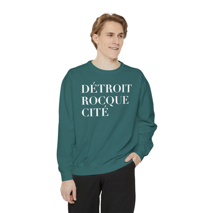 'Détroit Rocque Cité' Sweatshirt | Unisex Garment Dyed