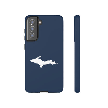 Michigan Upper Peninsula Tough Phone Case (Navy w/ White UP Outline) | Samsung & Pixel Android