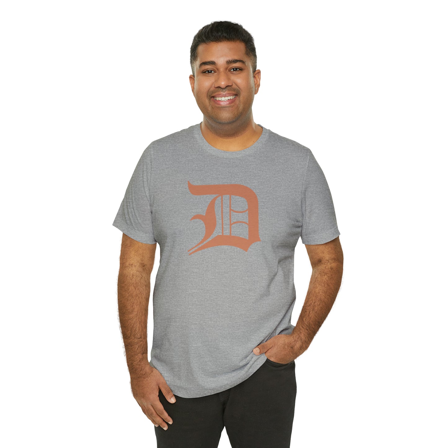 Detroit 'Old English D' T-Shirt (Copper Color) | Unisex Standard