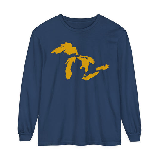 Great Lakes Garment-Dyed T-Shirt | Unisex Long Sleeve - Gold