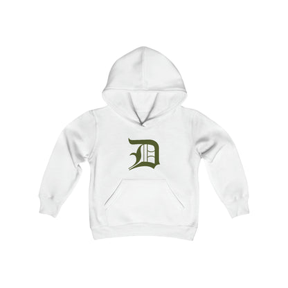 'Old English D' Hoodie (Army Green) | Unisex Youth