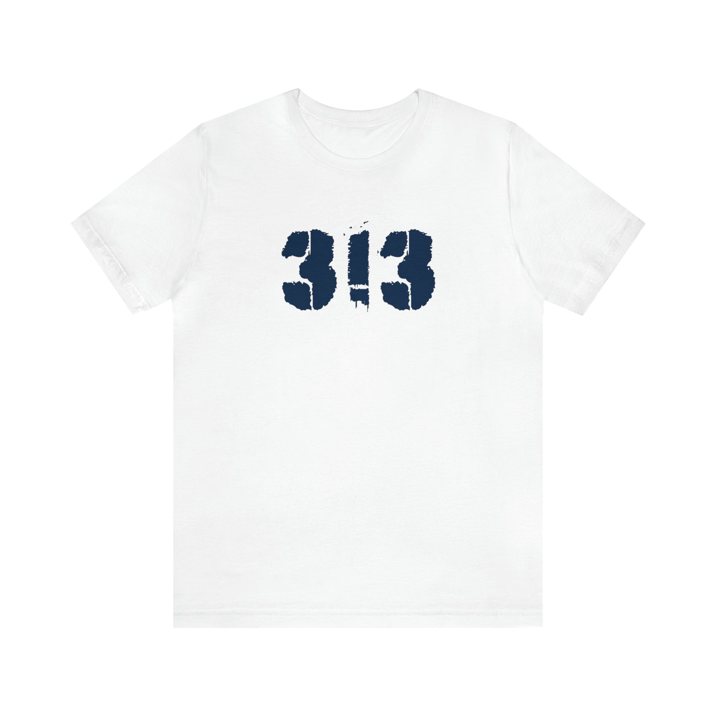 Detroit '313' T-Shirt (Spray Stencil Font) | Unisex Standard Fit