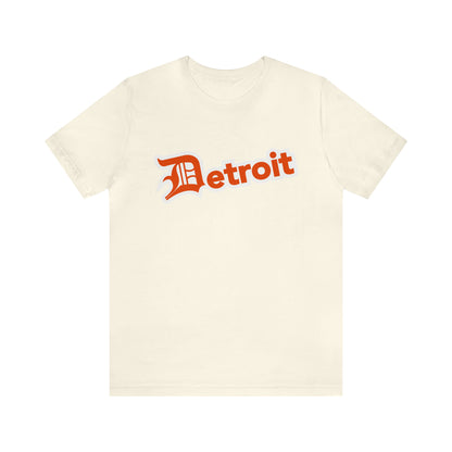 'Detroit' T-Shirt (Maple Leaf Orange w/ Old English 'D') | Unisex Standard