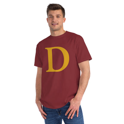 Detroit 'Old French D' T-Shirt (Full Gold Outline) | Organic Unisex