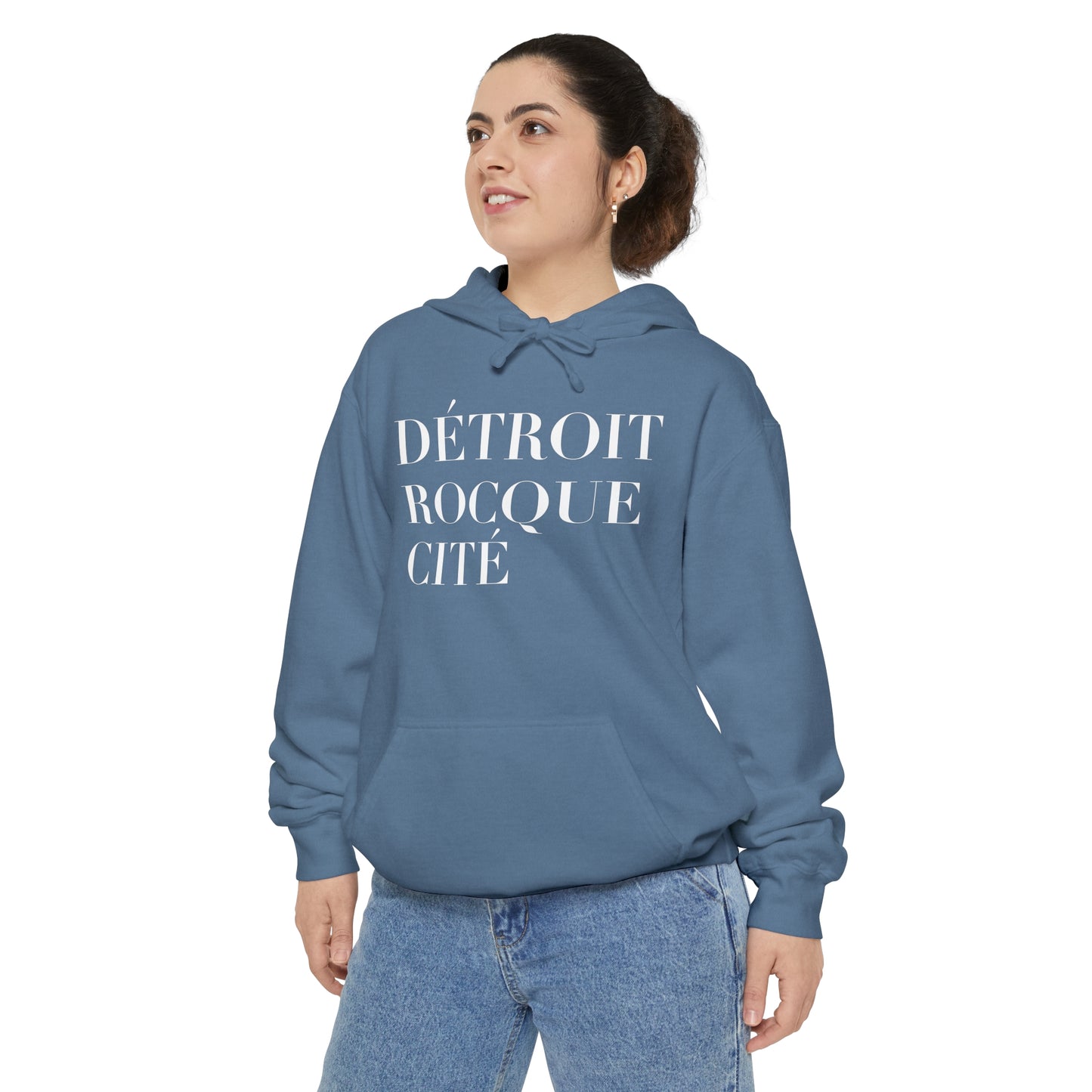 'Détroit Rocque Cité' Hoodie | Unisex Garment-Dyed