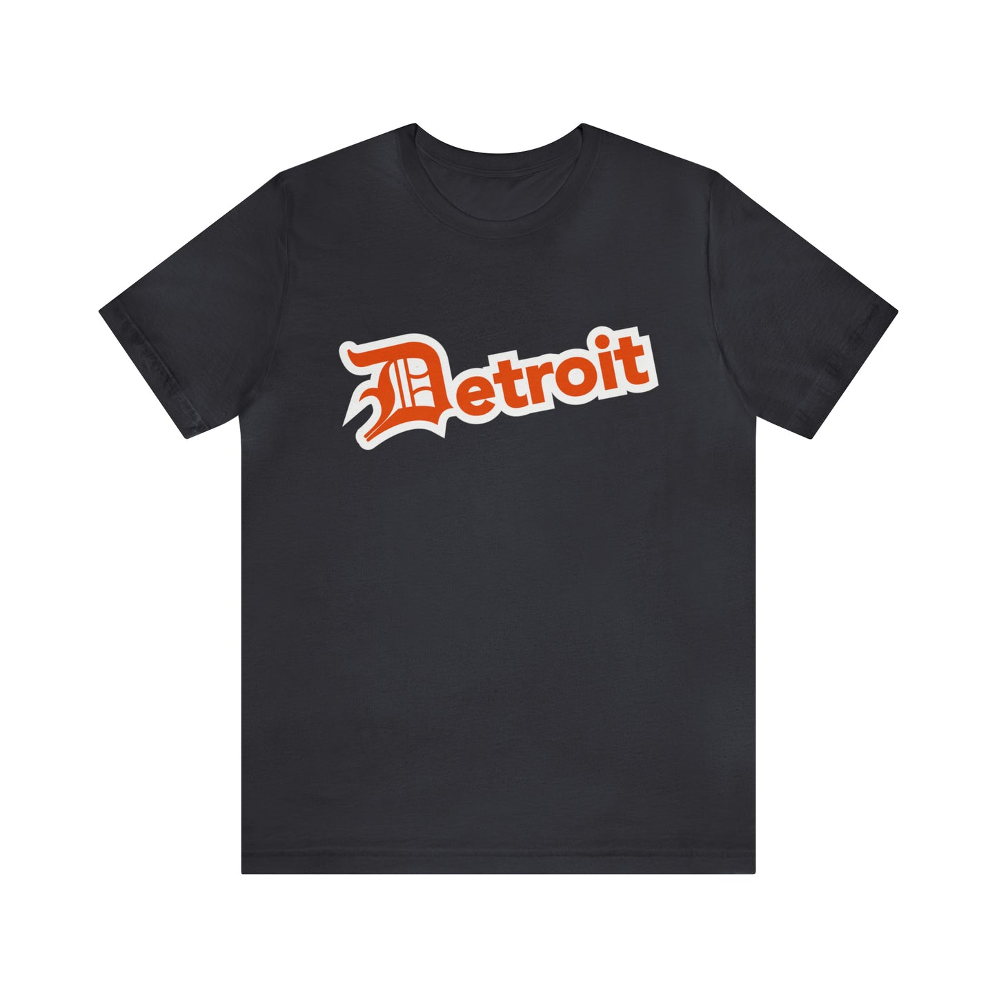 'Detroit' T-Shirt (Maple Leaf Orange w/ Old English 'D') | Unisex Standard