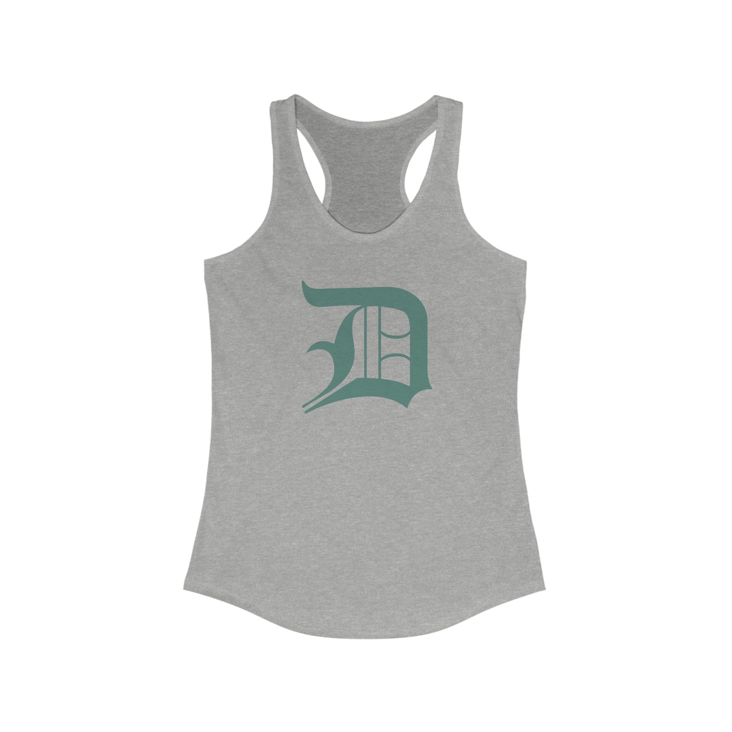 Detroit 'Old English D' Tank Top (Copper Green) | Women's Racerback