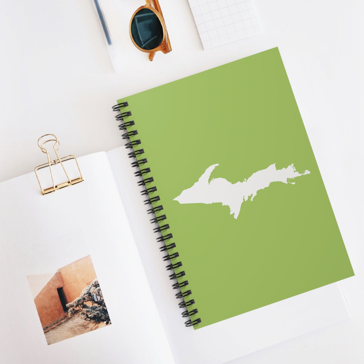 Michigan Upper Peninsula Spiral Notebook (w/ UP Outline) | Gooseberry Green