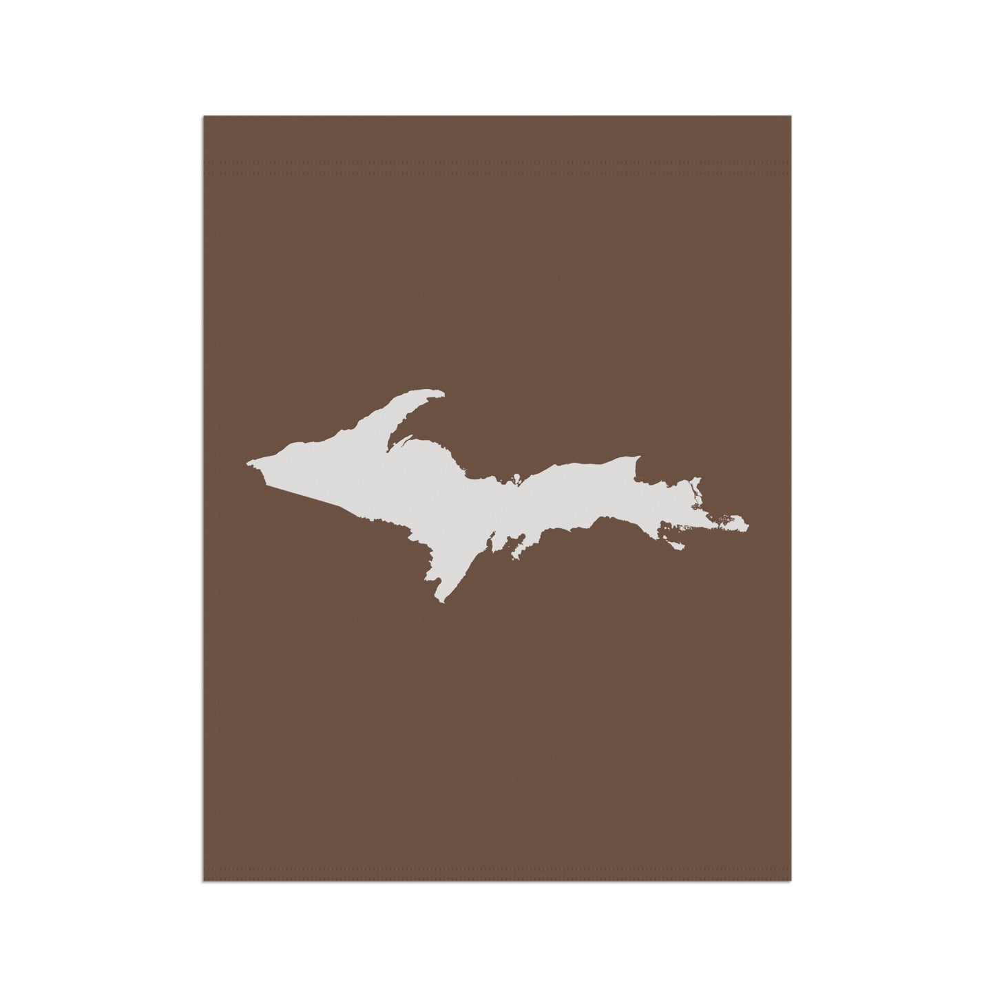 Michigan Upper Peninsula Home & Garden Flag (w/ UP Outline) | Coffee Color