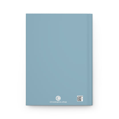 Michigan Upper Peninsula Hardcover Journal (Opal Blue w/ Plum Outline) | Ruled - 150pgs