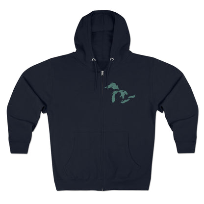 Great Lakes Hoodie (Copper Green, Mini) | Unisex Full Zip