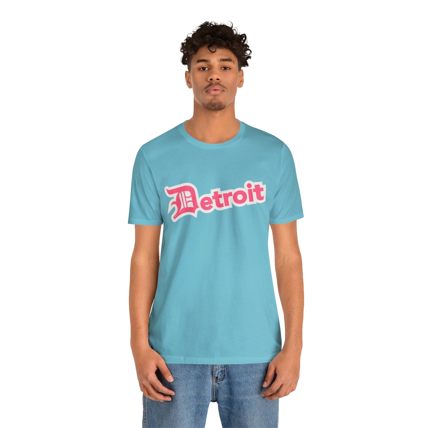 'Detroit' T-Shirt (Rhodochrosite Pink w/ Old English 'D') | Unisex Standard